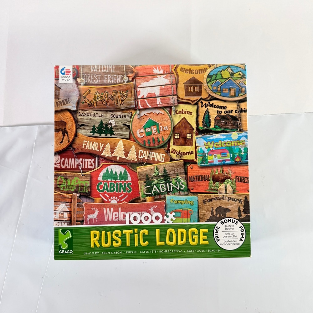 Ceaco Rustic Lodge Cabin Retreat 1000 Piece Jigsaw Puzzle New Sealed Eduard